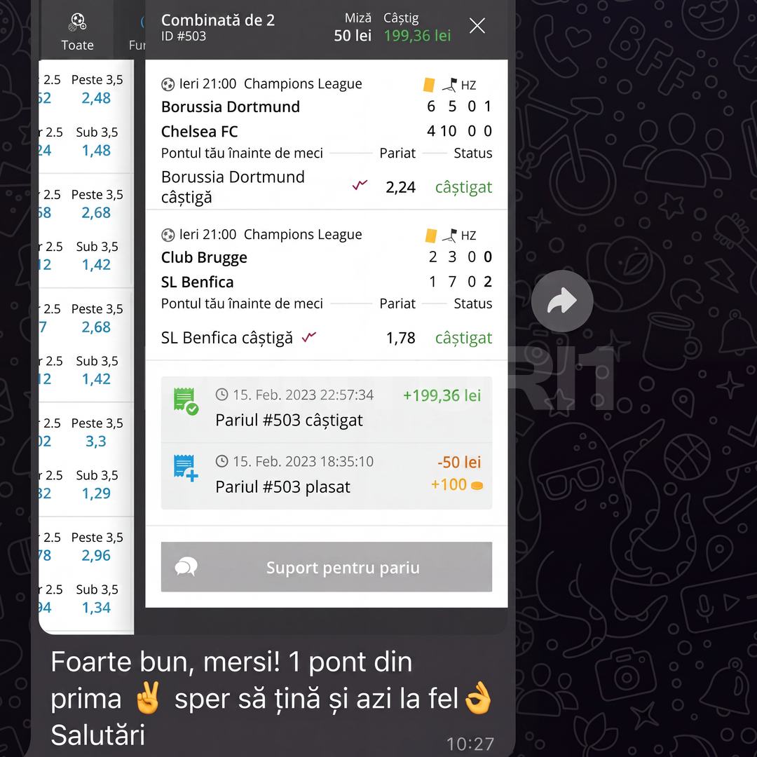 Dovadă de la clienți